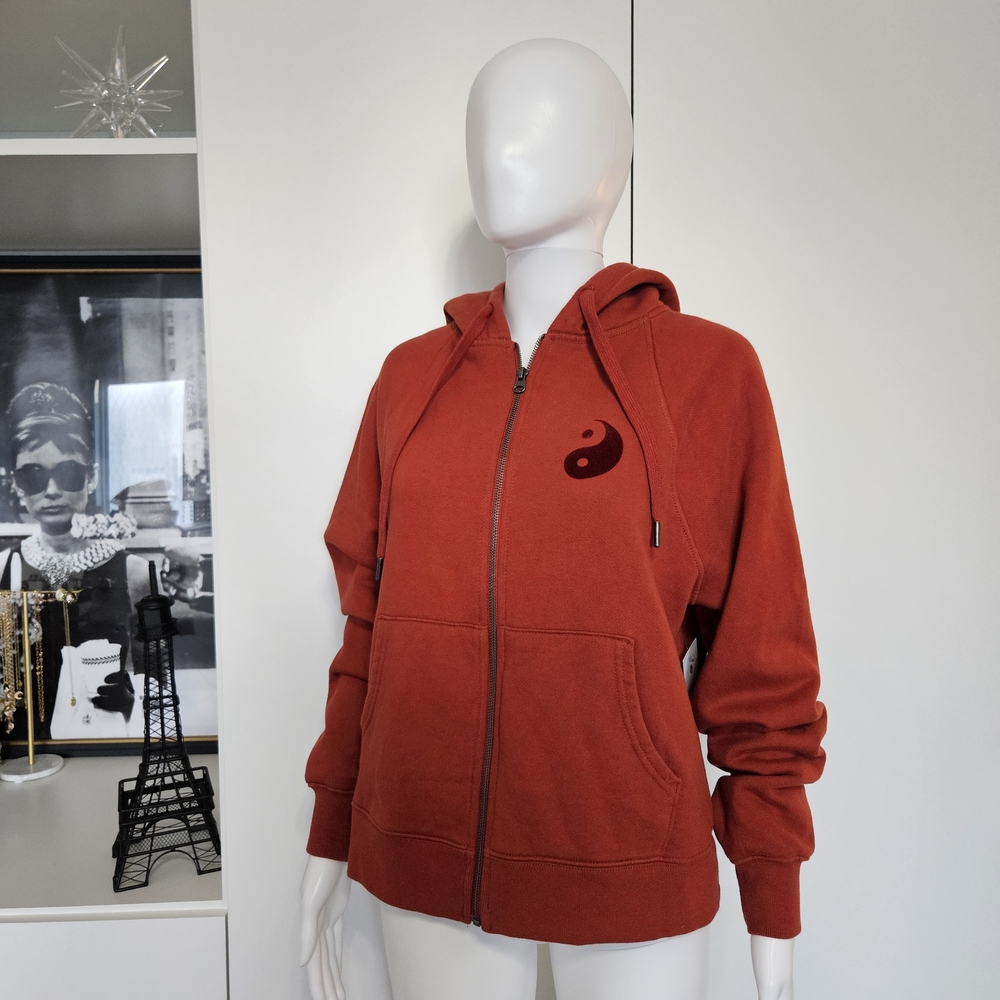 Nwt Womens Spiritual Gangster Yin Yang Star Everyday Zip-Up Oversized Hoodie XS